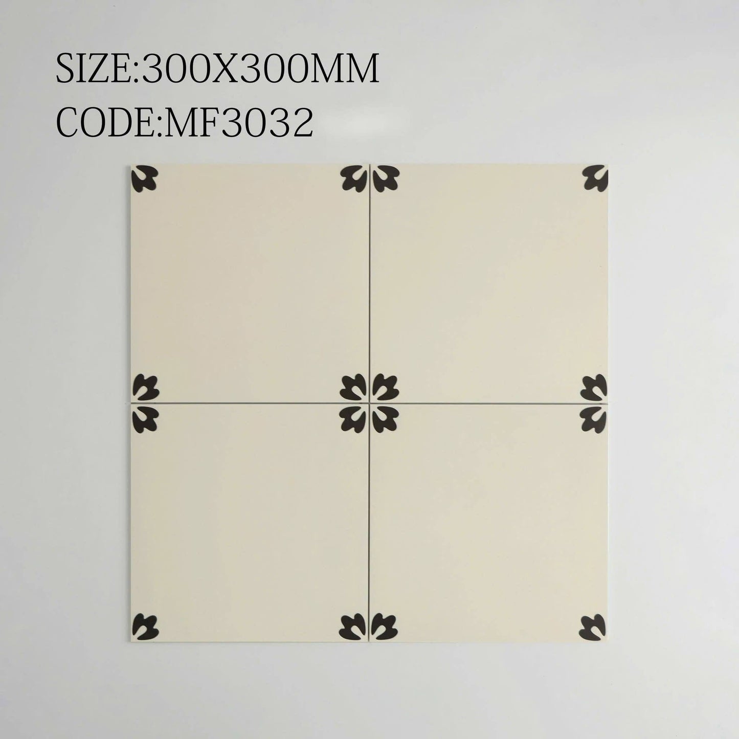 Gạch Bông Trung Quốc, men mờ xương porcelain, KT 300x300mm, MF3032 (1 hộp/14 viên/1,26m)