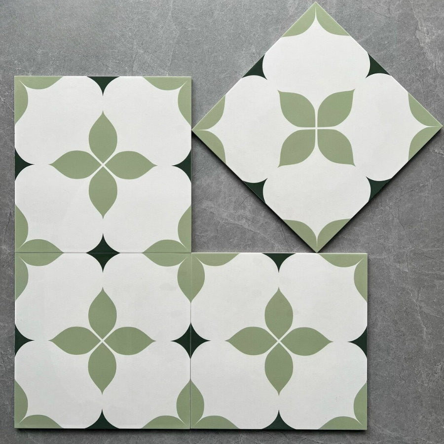 Gạch bông Trung Quốc, men mờ xương porcelain, KT 300x300mm, DSF30433 (1 hộp/11 viên/1m2)