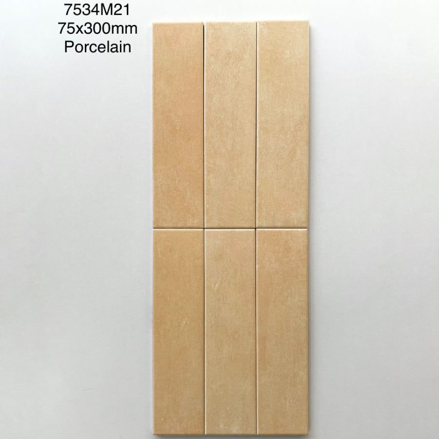Gạch thẻ porcelain 75x300mm mã MD7534M21 (1h/1m/44v/19.5kg)