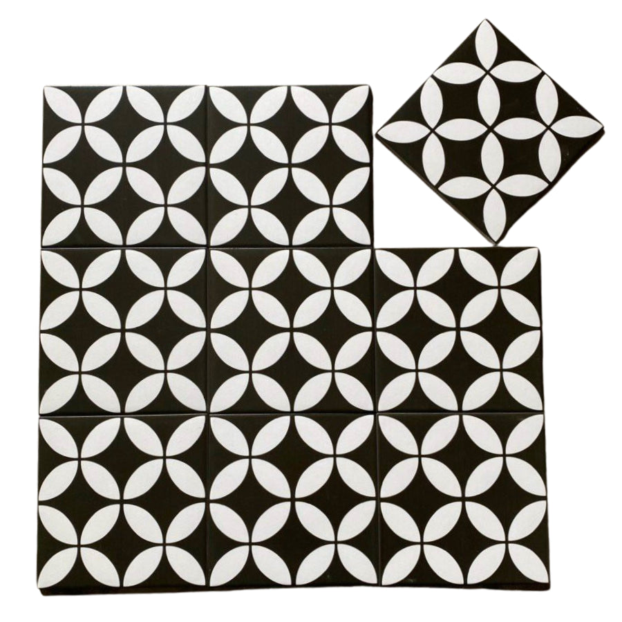 Gạch Bông Trung Quốc, men mờ xương porcelain, KT 200x200, DC231(REP07) (1 hộp/25 viên/1m2)