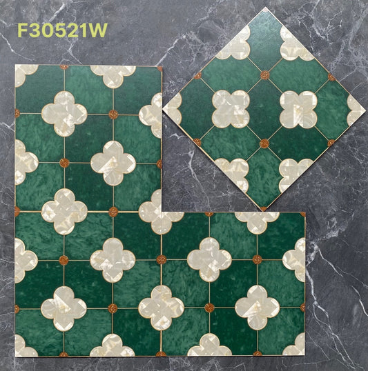 Gạch Bông Trung Quốc, men mờ xương porcelain, KT 300x300mm, DSF30521 (1 hộp/11 viên/1m2)