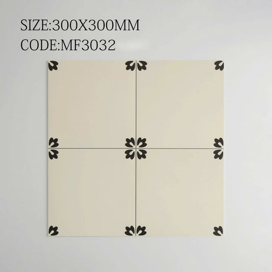 Gạch Bông Trung Quốc, men mờ xương porcelain, KT 300x300mm, MF3032 (1 hộp/14 viên/1,26m)