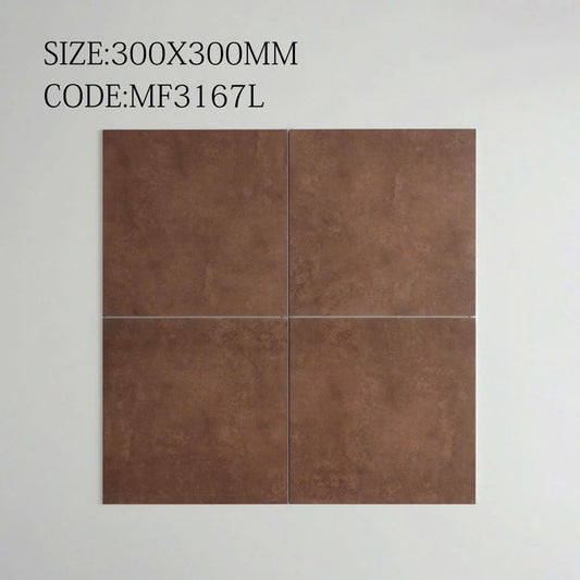 Gạch bông Trung Quốc, men mờ xương porcelain, KT 300x300mm, MF3167L (1 hộp/11 viên/1m2)