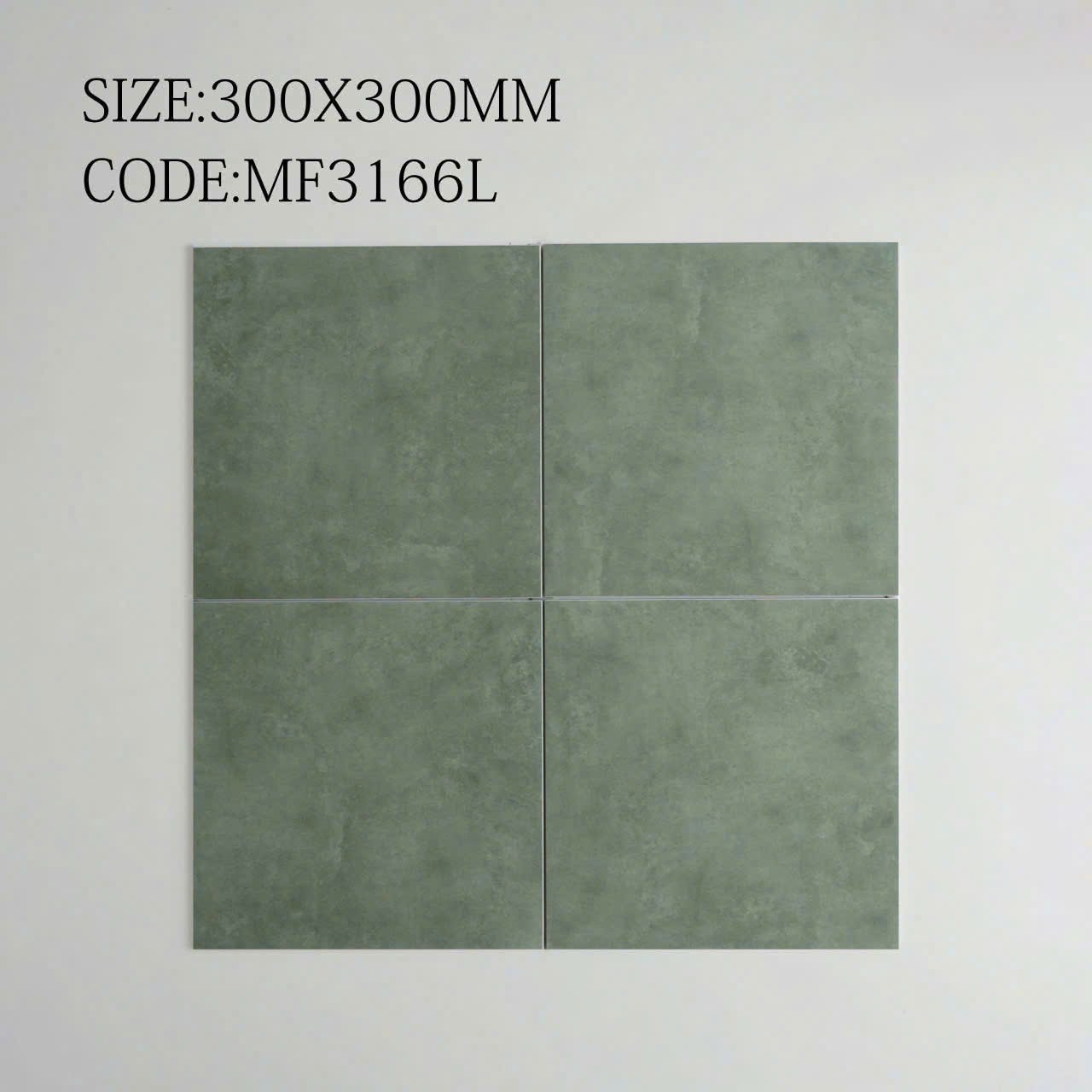 Gạch bông Trung Quốc, men mờ xương porcelain, KT 300x300mm, MF3166L (1 hộp/11 viên/1m2)