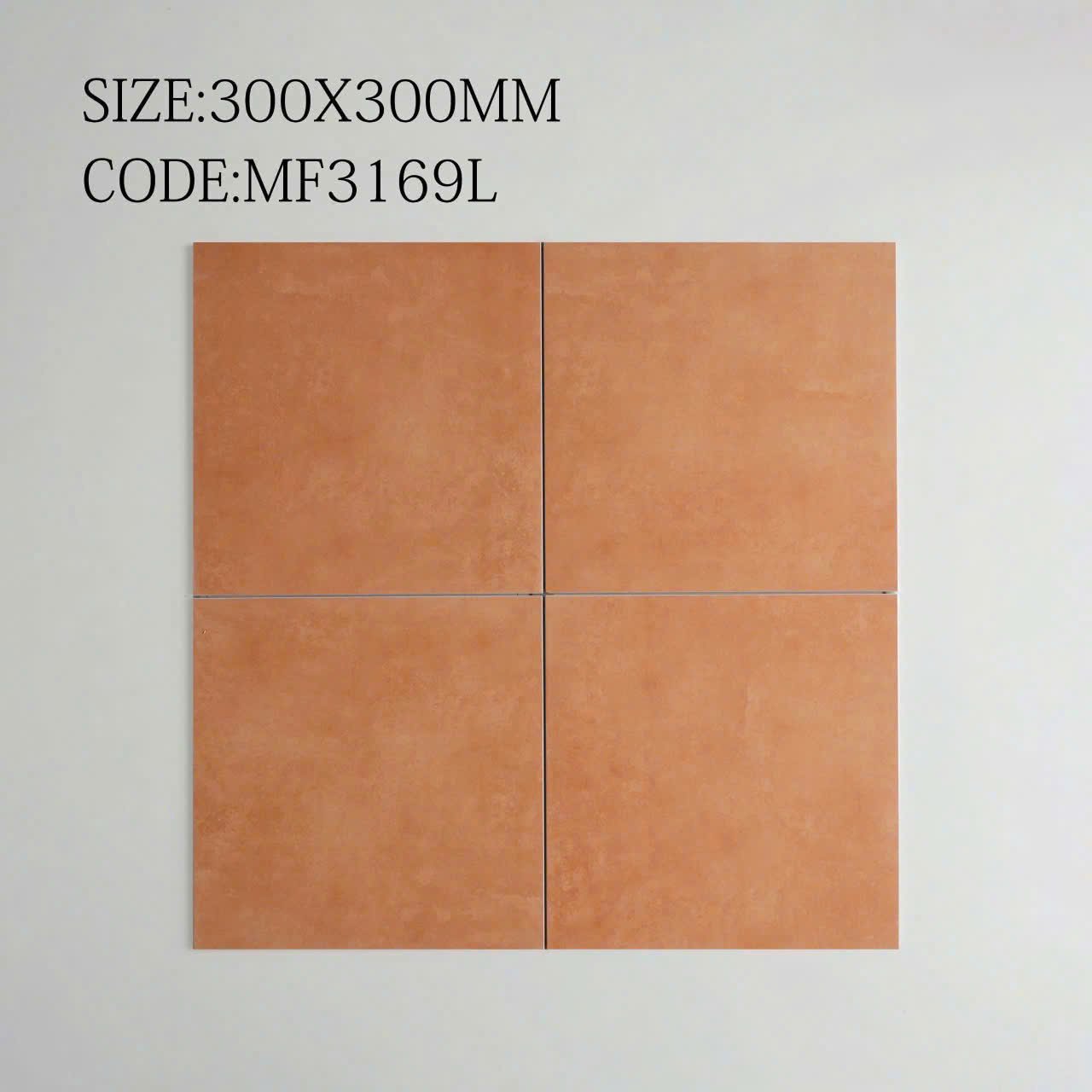 Gạch bông Trung Quốc, men mờ xương porcelain, KT 300x300mm, MF3169L (1 hộp/11 viên/1m2)