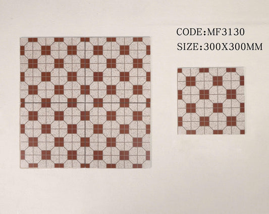 Gạch Bông Trung Quốc, men mờ xương porcelain, KT 300x300mm, MF3130 (1 hộp/11 viên/1m2)