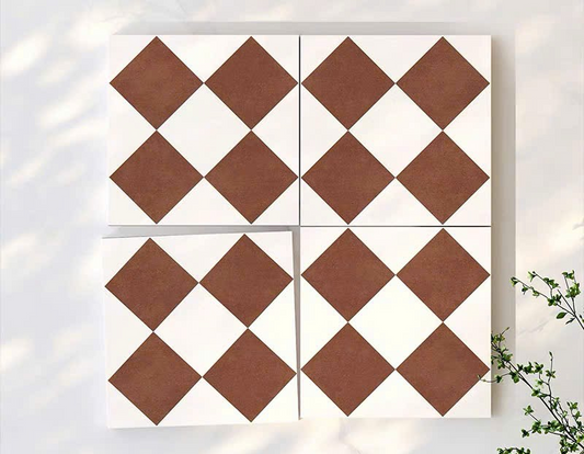 Gạch Bông Trung Quốc, men mờ xương porcelain, KT 400x400mm, F4192 (1 hộp/10 viên/1,6m2)