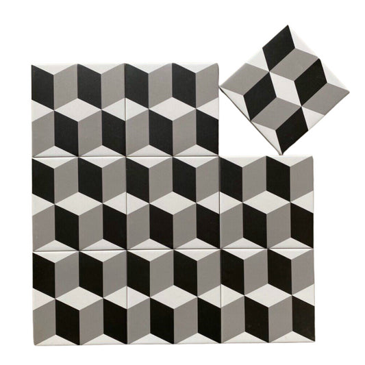 Gạch Bông Trung Quốc, men mờ xương porcelain, KT 200x200, F2091 (1 hộp/25 viên/1m2)