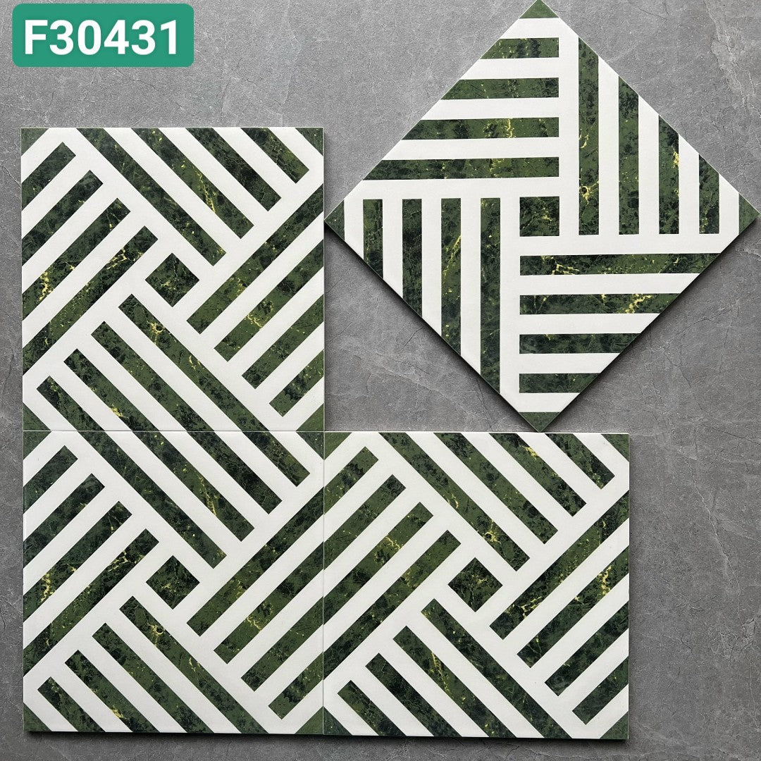 Gạch bông Trung Quốc, men mờ xương porcelain, KT 300x300, F30431A (1 hộp/11 viên/1m2)