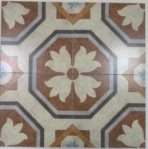 Gạch bông Trung Quốc, men mờ xương porcelain, KT 30x30, F30540 (1 hộp/11 viên/1m2)