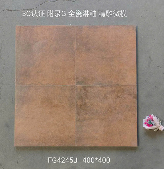 Gạch Bông Trung Quốc, men mờ xương porcelain, KT 400x400mm, FG4245J (1 hộp/10 viên/1,6m/10v)