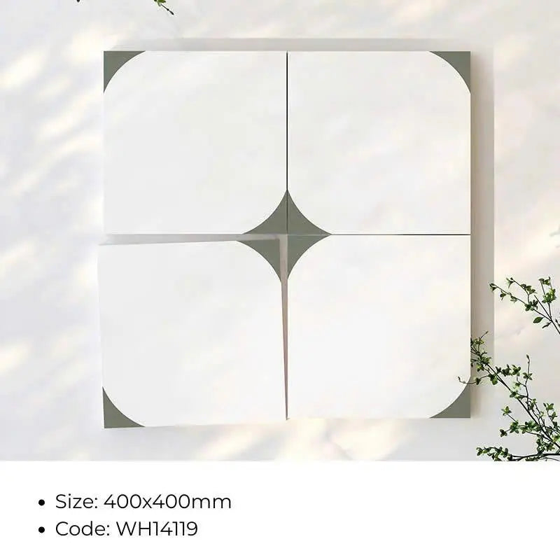 Gạch Bông Trung Quốc, men mờ xương porcelain, KT 400x400mm, FG4289 (1 hộp/10 viên/1,6m)