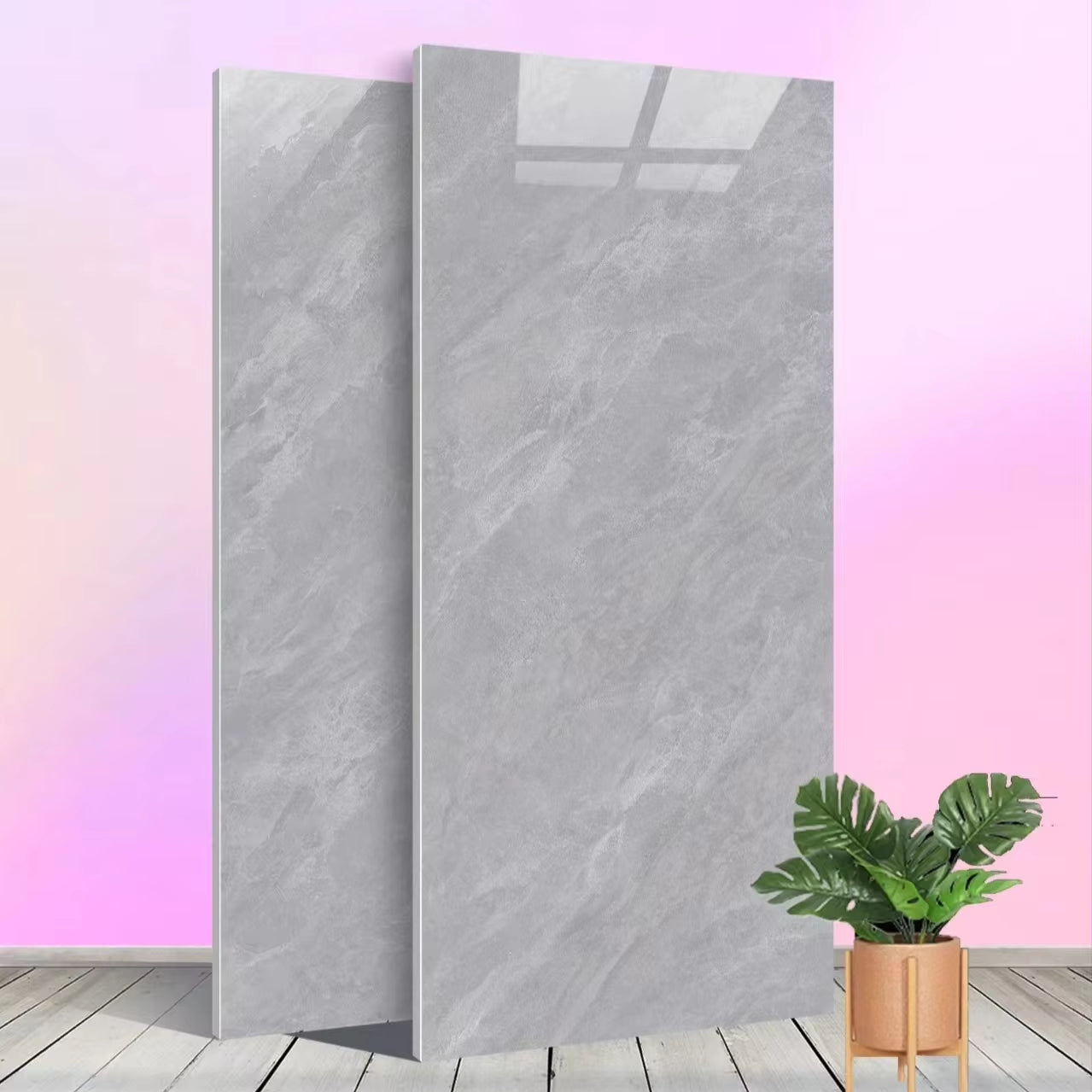 Gạch đá cẩm thạch xám vi mô 750*1500