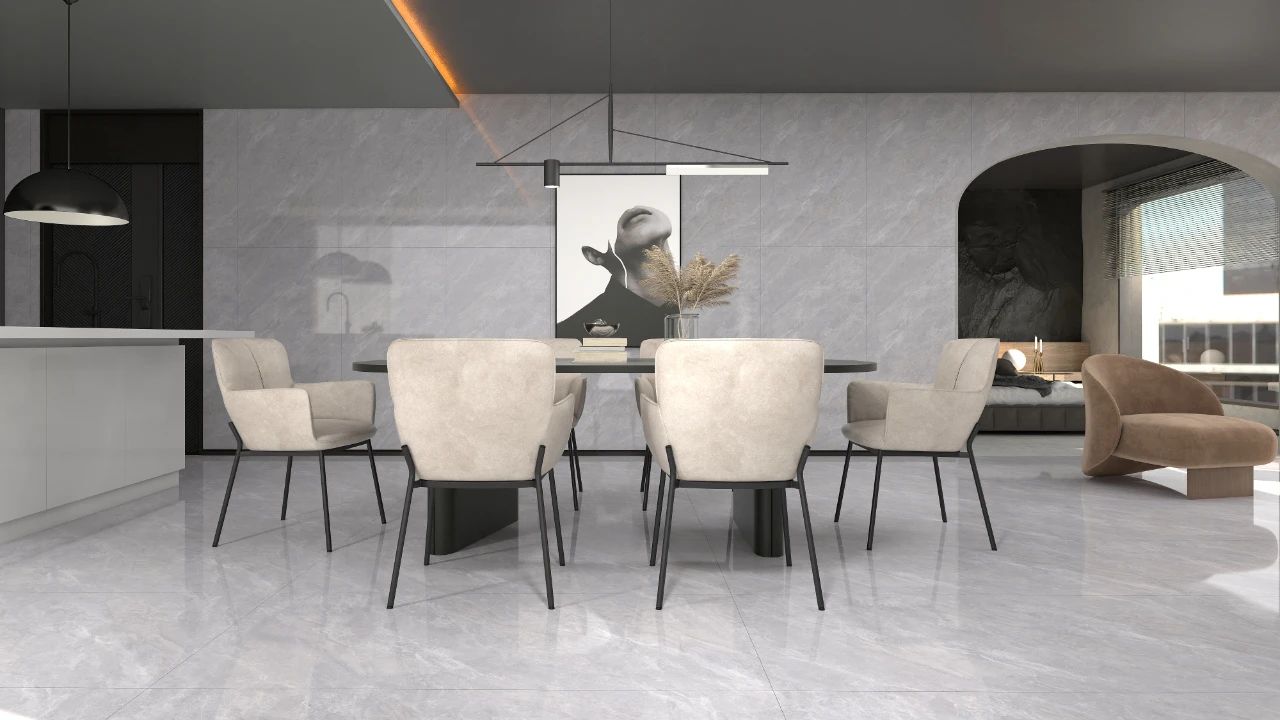 Gạch đá cẩm thạch xám vi mô 750*1500