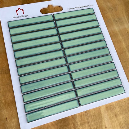 Gạch Mosaic Que Đũa Màu Xanh Ngọc MHT 086