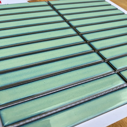 Gạch Mosaic Que Đũa Màu Xanh Ngọc MHT 086