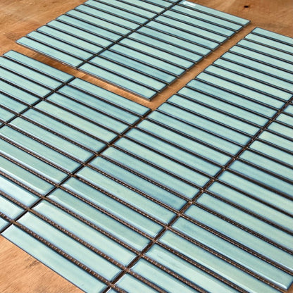 Gạch Mosaic Que Đũa Màu Xanh Ngọc MHT 086