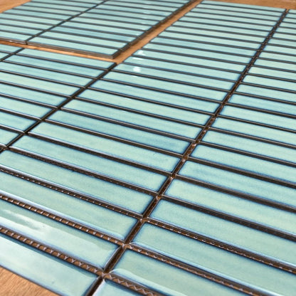 Gạch Mosaic Que Đũa Màu Xanh Ngọc MHT 086