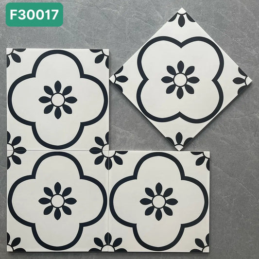 Gạch bông Trung Quốc, men mờ xương porcelain, KT 300x300mm, MF3001(30017) (1 hộp/11 viên/1m2)