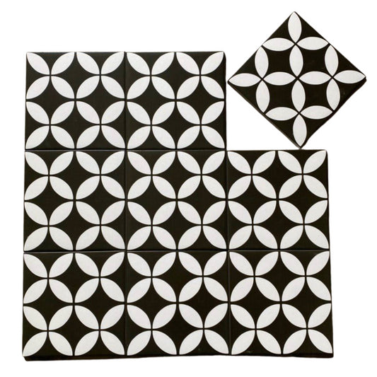 Gạch Bông Trung Quốc, men mờ xương porcelain, KT 200x200, DC231(REP07) (1 hộp/25 viên/1m2)