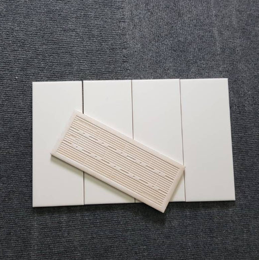 Gạch thẻ Việt Nam, Trắng bóng phẳng, KT 100x250 mm, STA10250, Loại 1 (1 hộp/ 50 viên/ 1.25m2)