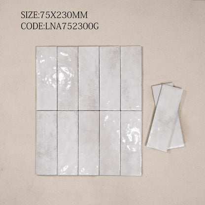 Gạch thẻ Porcelain bóng lượn KT 75x230mm mã LNA752300G