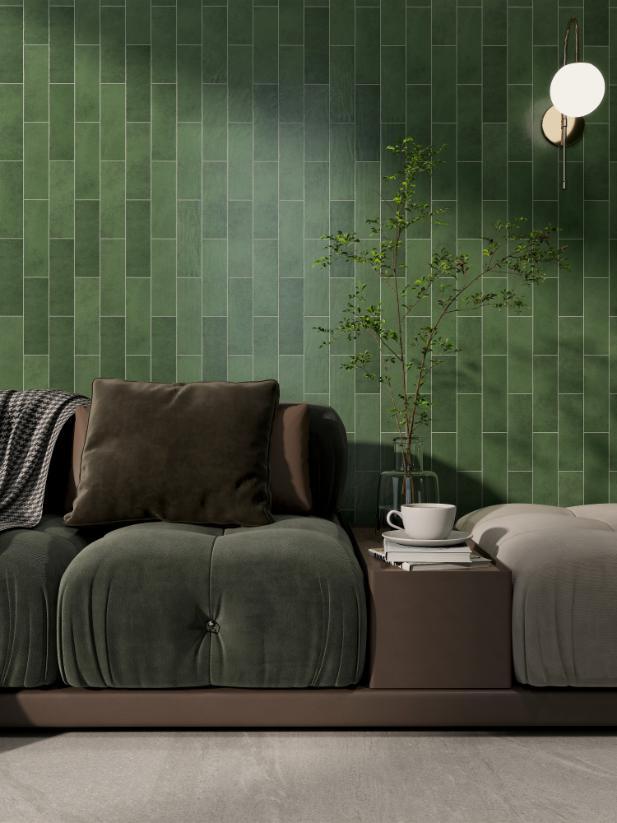 Gạch thẻ Porcelain mờ lượn KT 75x230mm mã LNA752300M