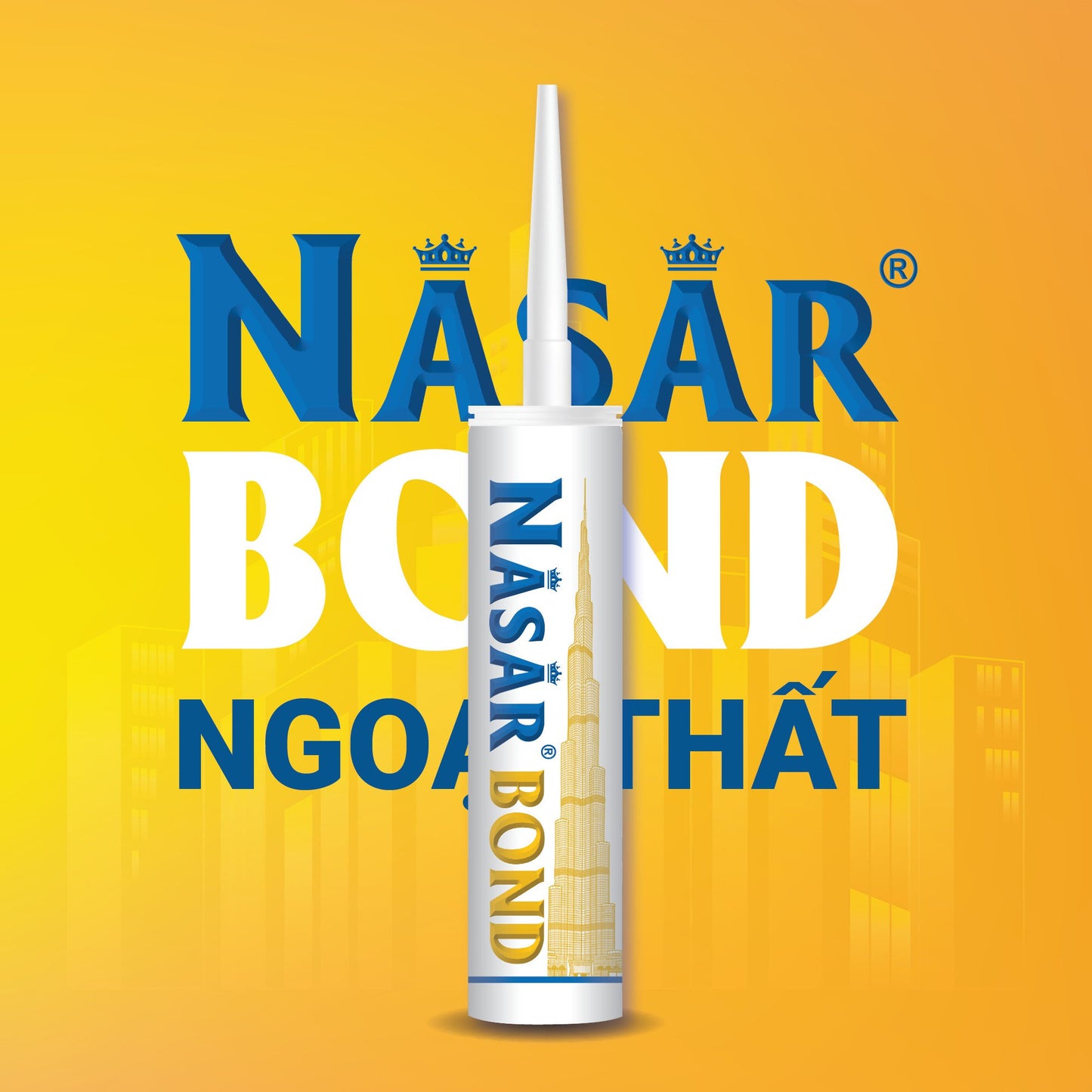 Nasar Bond A – Keo ngoại thất – 12 chai/thùng