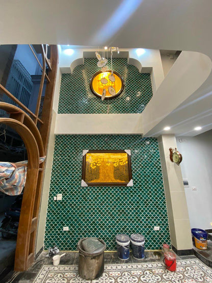 Gạch Mosaic vảy cá men rạn EMIX070821