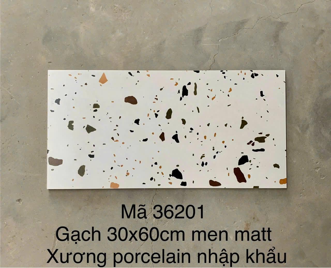 Gạch Terrazzo Porcelain mờ phẳng KT 300x600mm mã 36201