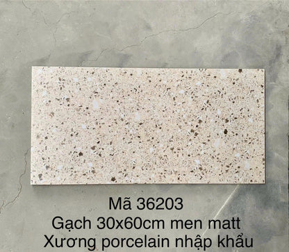 Gạch Terrazzo Porcelain mờ phẳng KT 300x600mm mã 36203